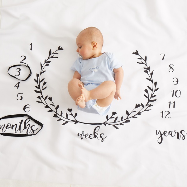 Creative Monthly Baby Milestone Blanket Photography Background Prop Newborn Infant Baby Photography Blanket