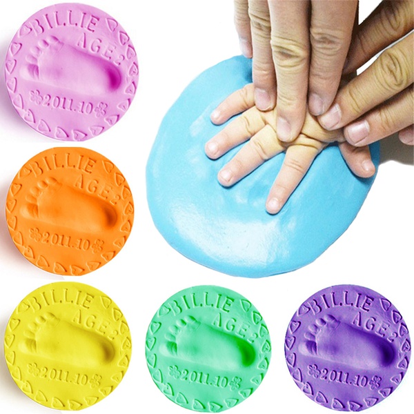 Soft Clay 3D Baby Fingerprint Kit Baby Footprint Makers