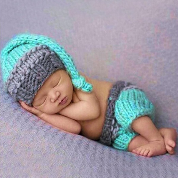 Baby Photography Prop Shorts and Hat Set Newborn 2Pcs Memorial Souvenir