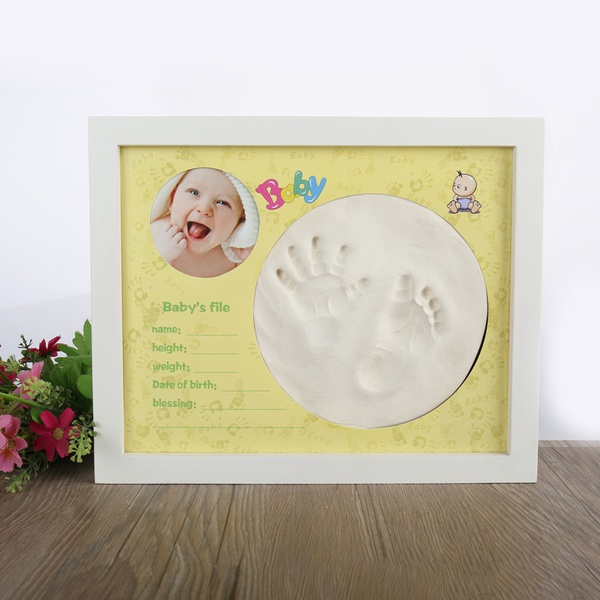 Baby Newborn Footprint Handprint Frame Souvenir Shower Gift Memorial Keepsake