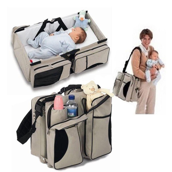 3-in-1 Universal Infant Travel Tote Bassinet Crib, Changing Station and Diaper Bag
