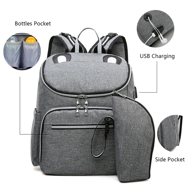 Practical Diaper Bag Backpack Large Capacity, Multicolorful Maternity Baby Changing Bags with Bottles Bag