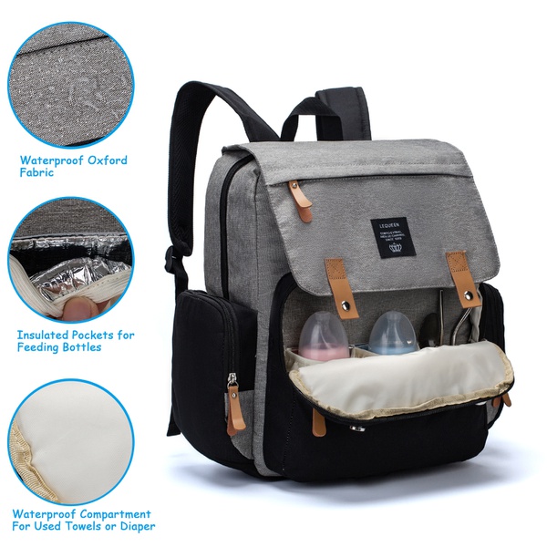 Multicolorful Diaper Bag Backpack Large Capacity, Durable Maternity Travel Backpack for Baby Care