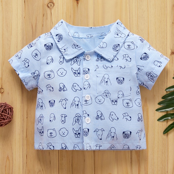 Baby Boy Fashionable Animal Allover Print Shirt