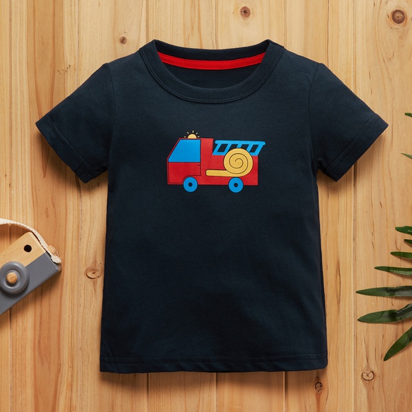 Baby Boy Cartoon Vehicle Print Tee