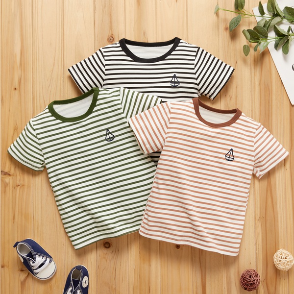 Baby Boy Casual Striped Tee