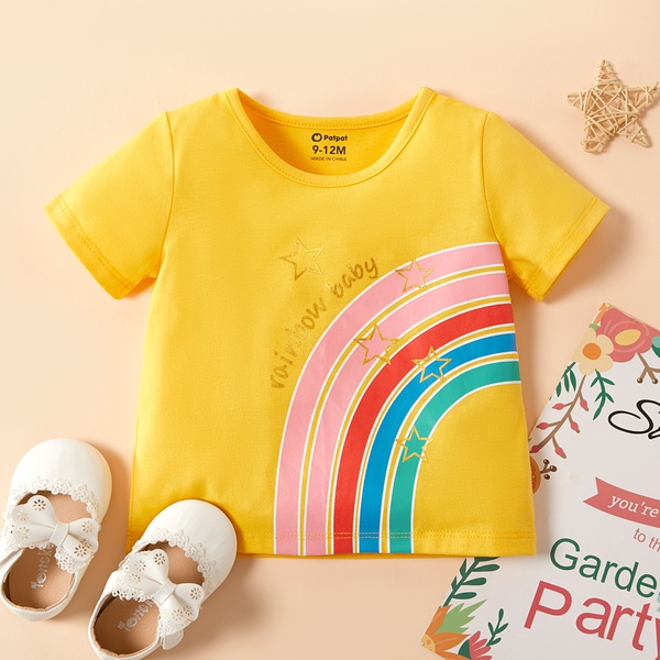 Baby Girl Rainbow Short-sleeve Tee
