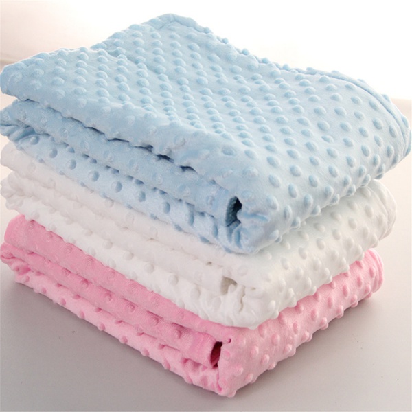 Fleece-lining Baby Blanket Swaddling Newborn Soft Bedding