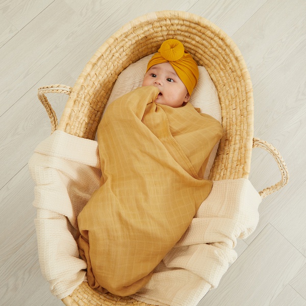 Newborn Baby Blankets Muslin Squares Bath Swaddle Soft Organic Cotton Wrapples