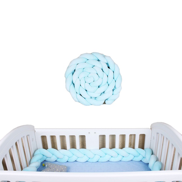 Baby Crib Solid Braided Bumper( 39")