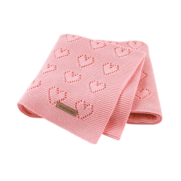 Breathable Hollow out Heart Knitted Blanket