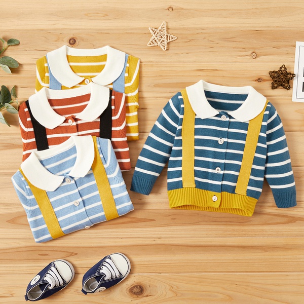 Unisex Casual Striped Sweaters