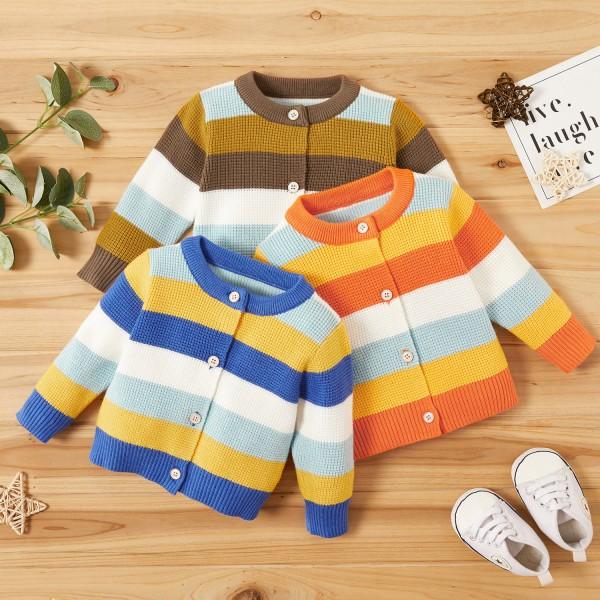 Baby Unisex Striped Sweaters