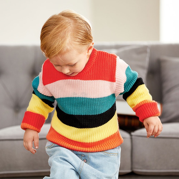 Multi-color Long-sleeve Sweater