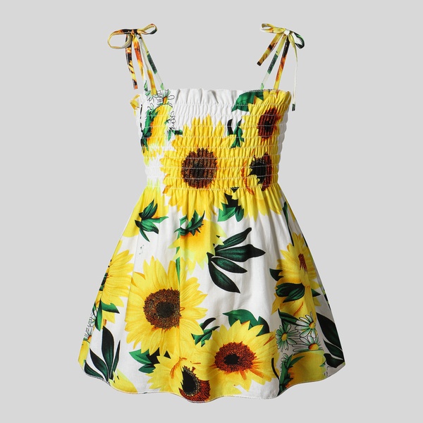 Baby Sunflower Strappy Dresses