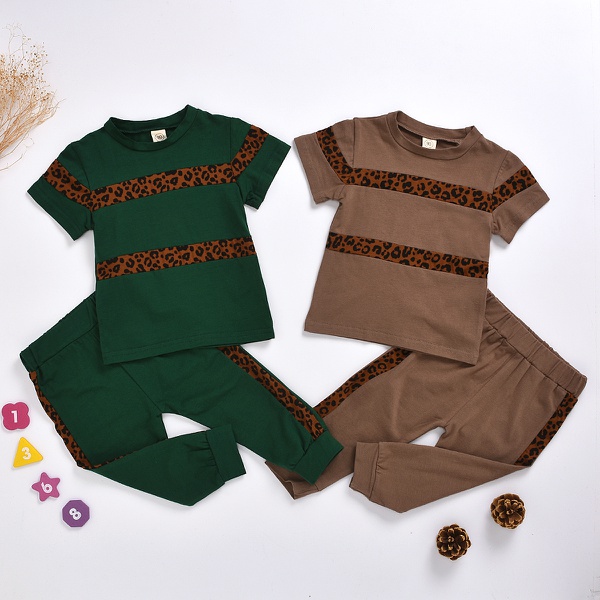 Baby Handsome Leopard Print Top and Pants Set