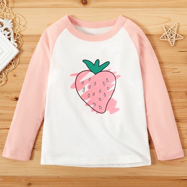 Baby / Toddler Girl Strawberry Print Long-sleeve Tee