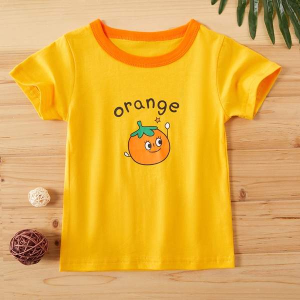 Baby / Toddler Girl Adorable Orange Print Tee