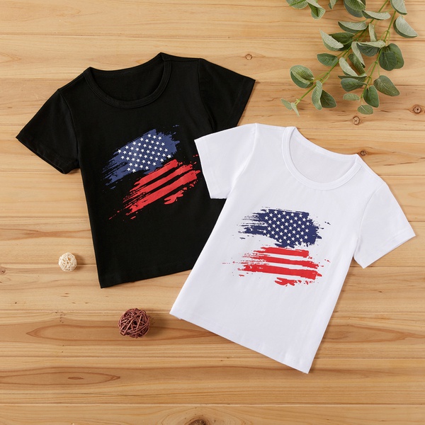 Baby / Toddler Independence Day US Flag Print Tee