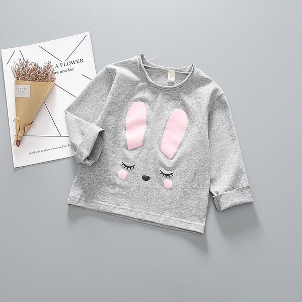Baby / Toddler Girl Animal Rabbit Pattern Long-sleeve Tee