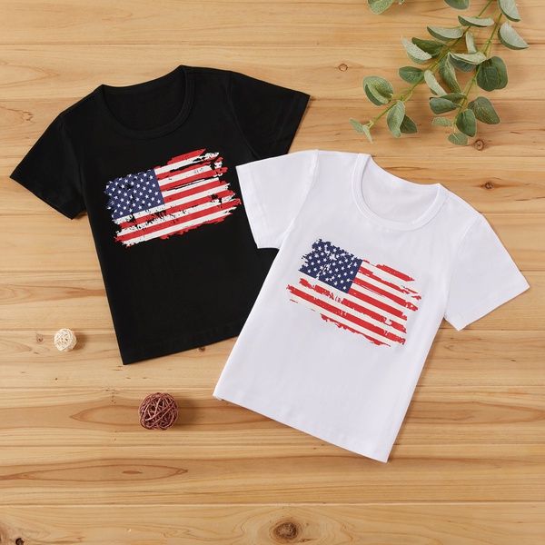 Baby / Toddler Independence Day US Flag Print Tee
