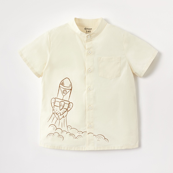 Toddler Boy Stylish Rocket Print Shirt