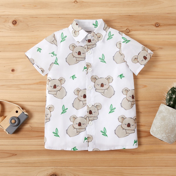 Toddler Boy Adorable Koala Print Shirt