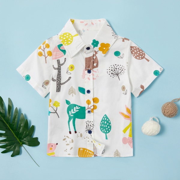 Toddler Boy Adorable Animal Print Shirt