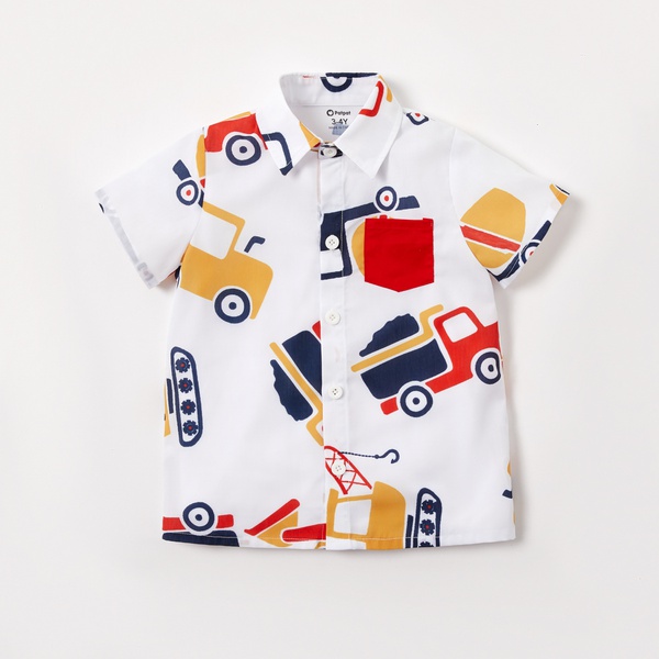 Toddler Boy Adorable Car Print Shirt