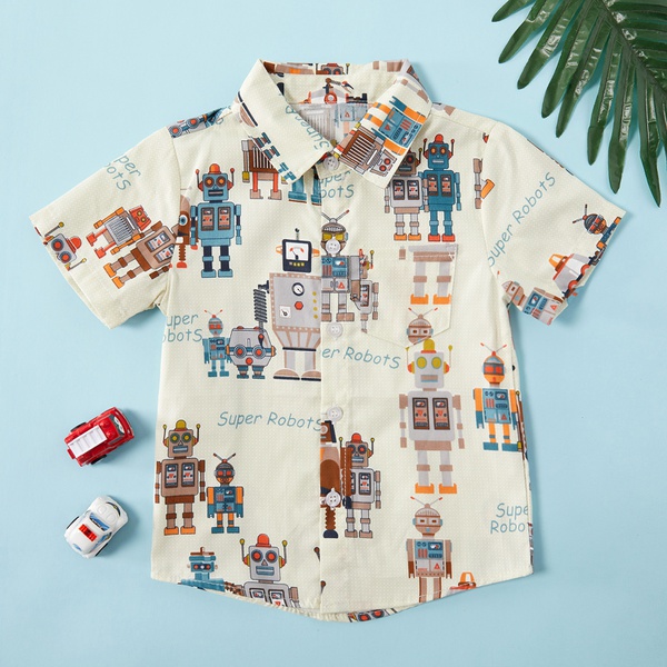 Toddler Boy Stylish Space Print Shirt