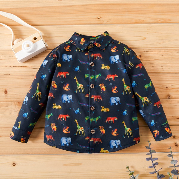 Baby / Toddler Boy Stylish Animal Print Long-sleeve Shirt