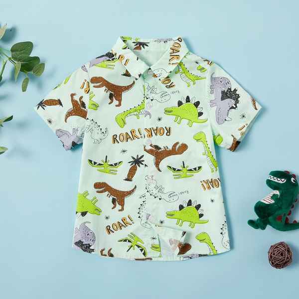Toddler Boy Adorable Dinosaur Print Shirt