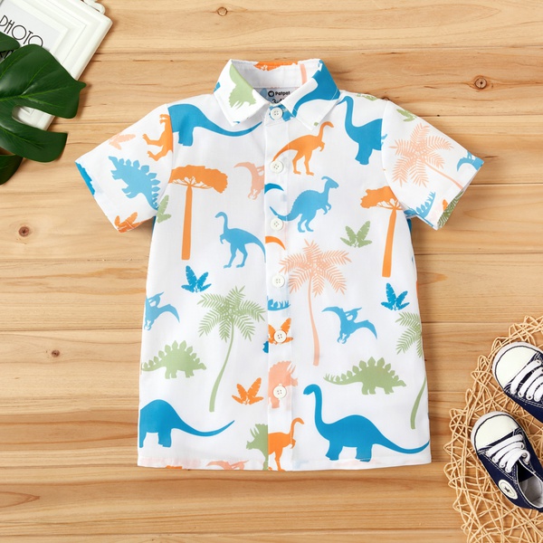 Toddler Boy Adorable Dino Print Shirt