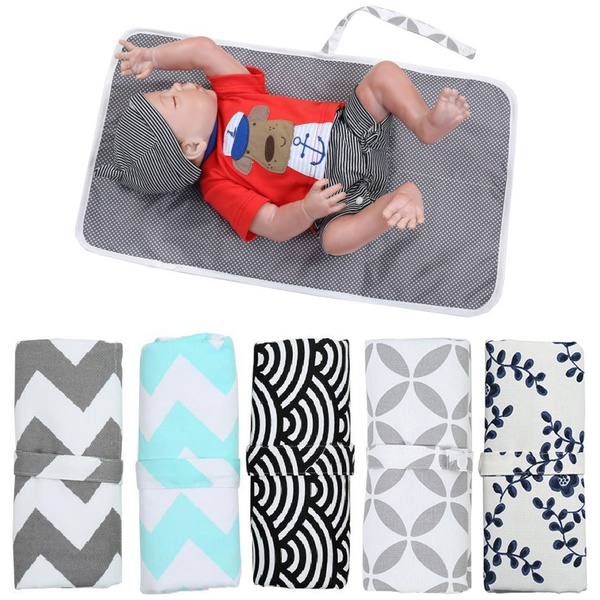 Hot Sale Baby Portable Diaper Changing Mat Foldable Washable Nappy Changing Pads Three-layer Changing Pad