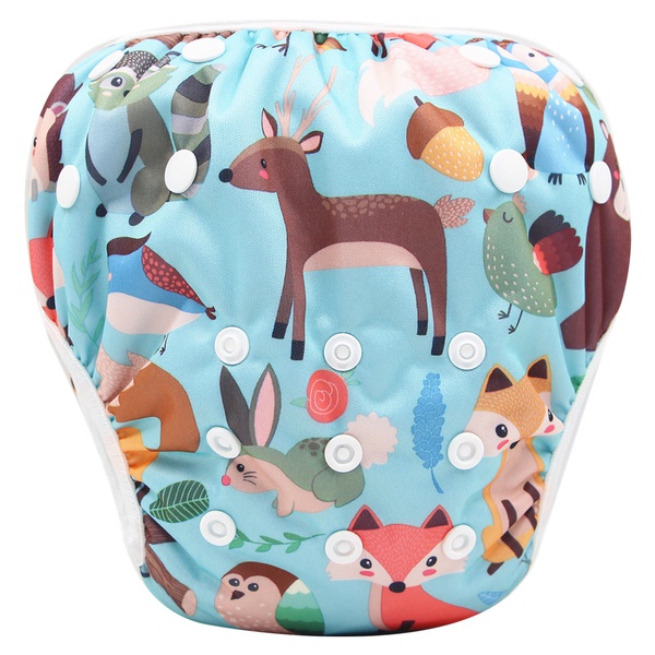 Reusable Adjustable Deer Print Baby Swim Diaper