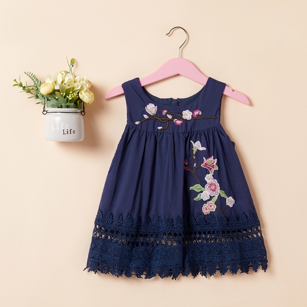 Baby / Toddler Girl Pretty Floral Embroidery Dress