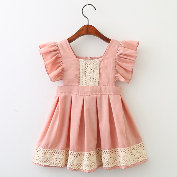 Baby / Toddler Girl Stylish Hollow Out Solid Dress