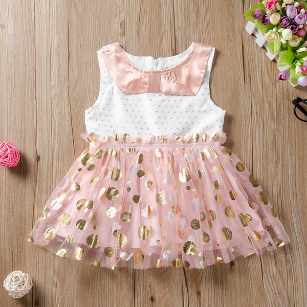 Baby / Toddler Girl Pretty Polka Dots Tulle Dress