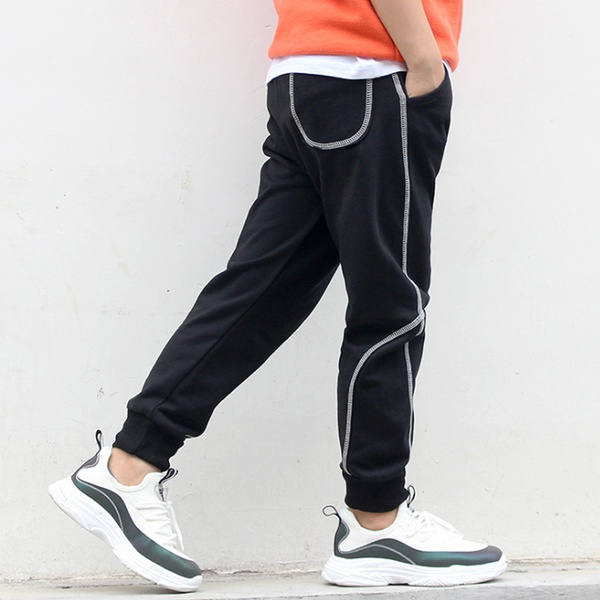 Trendy Solid Striped Trousers