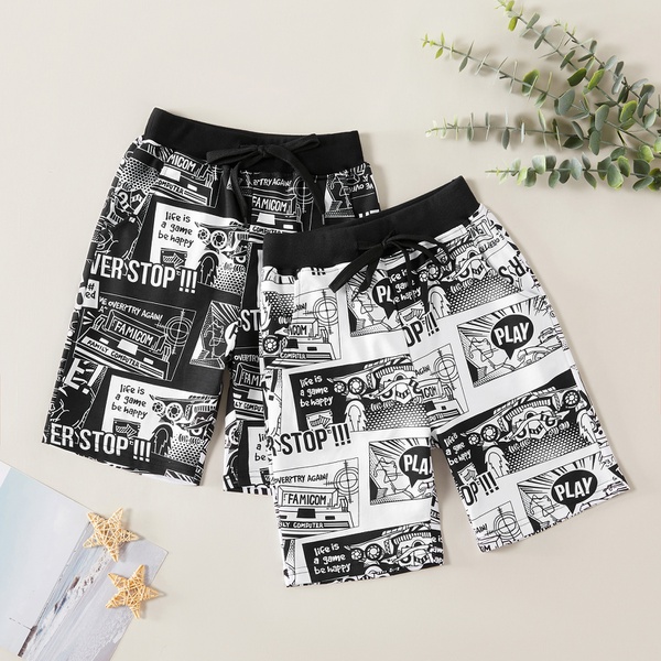 Fashionable Letter Allover Beach Shorts
