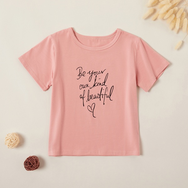Pretty Letter Print BE YOUR OWN KIND OF BEAUTIFUL Love Tee