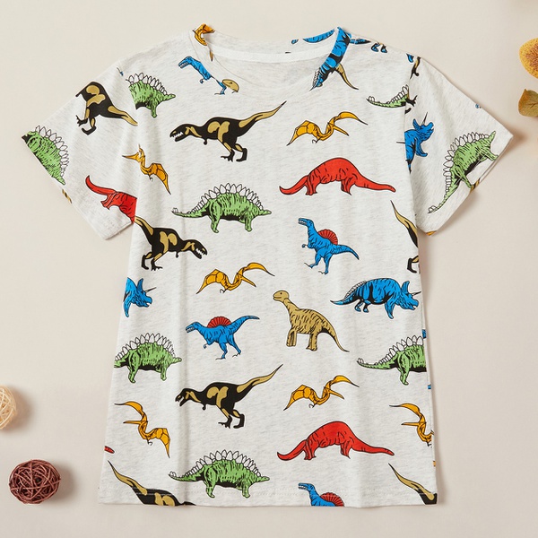 Fashionable Dinosaur Print Tee