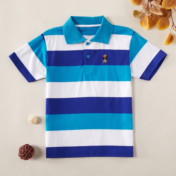 Trendy Striped Polo Shirt