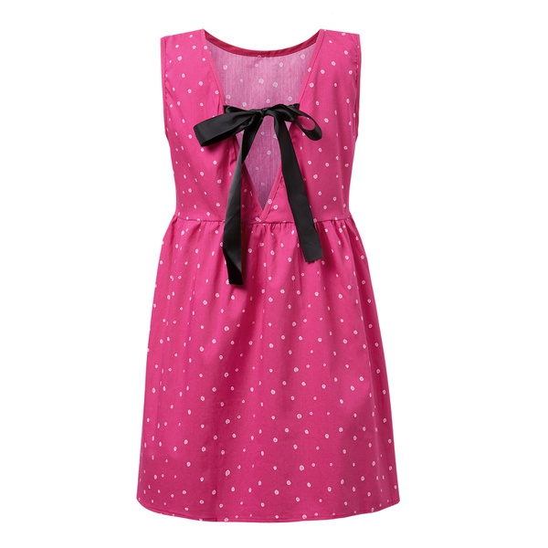 Fashionable Polka Dots Sleeveless Dress