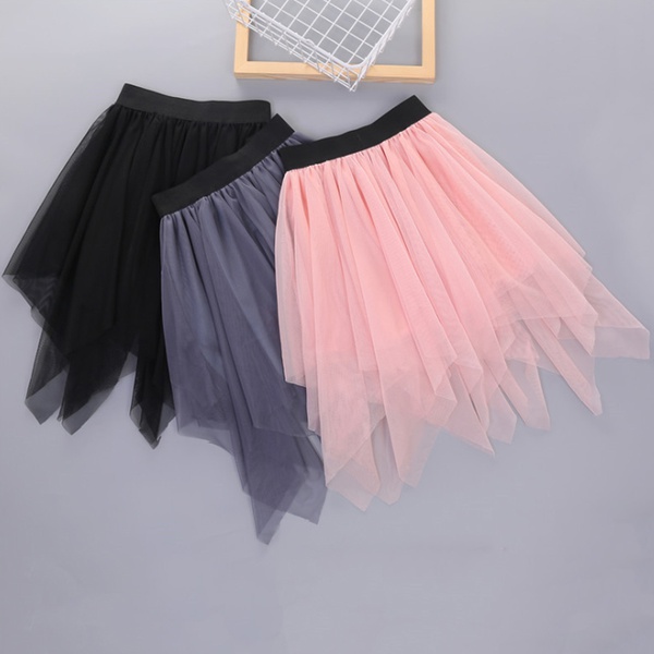 Fashionable Solid Mesh Skirts