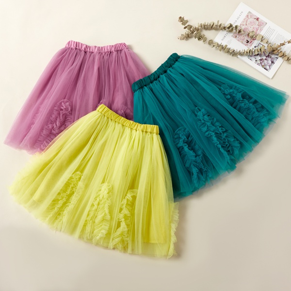 Beautiful Solid Mesh Bubble Skirts