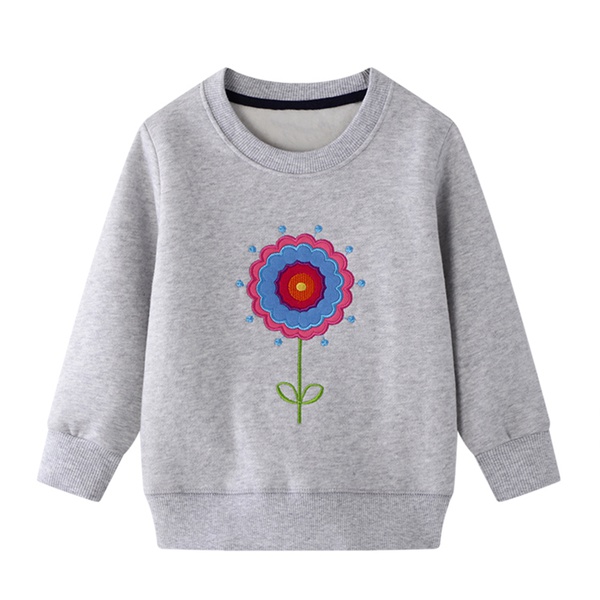 Beautiful Flower Embroidered Sweatshirt