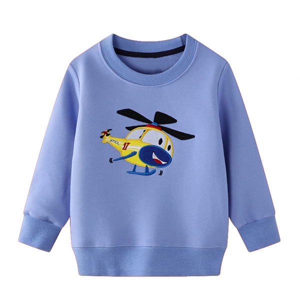 Trendy Cartoon Helicopter Embroidered Sweatshirt