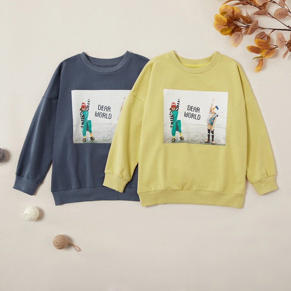 Trendy DEAR WORLD Letter Print Sweatshirts