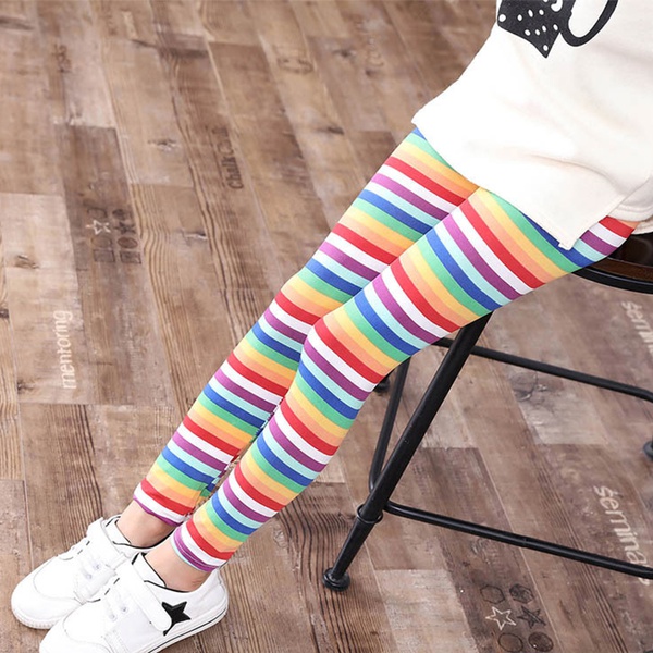 Casual Colorful Striped Leggings
